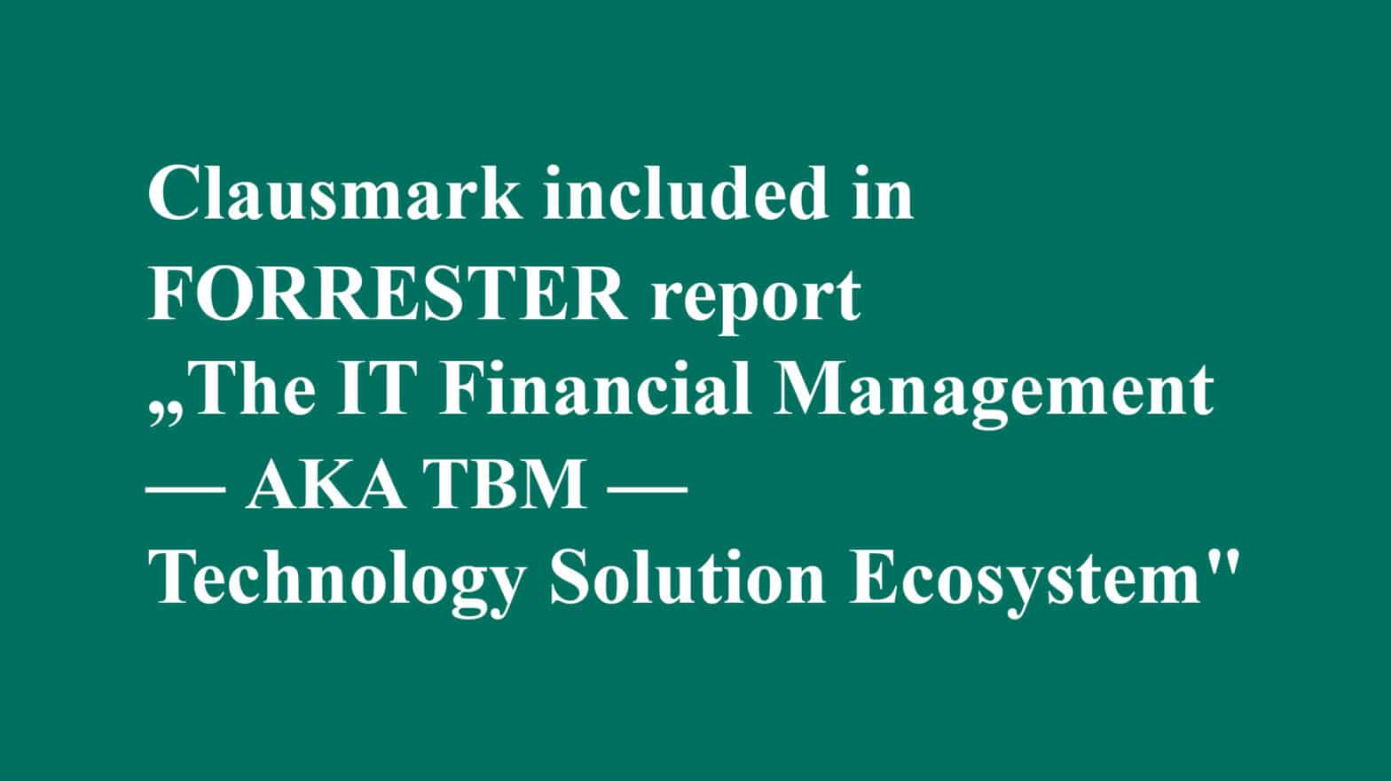 Forrester The IT Financial Management crisp